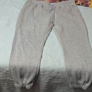 Womens Elastic Cuff Sweatpants - Light Grey